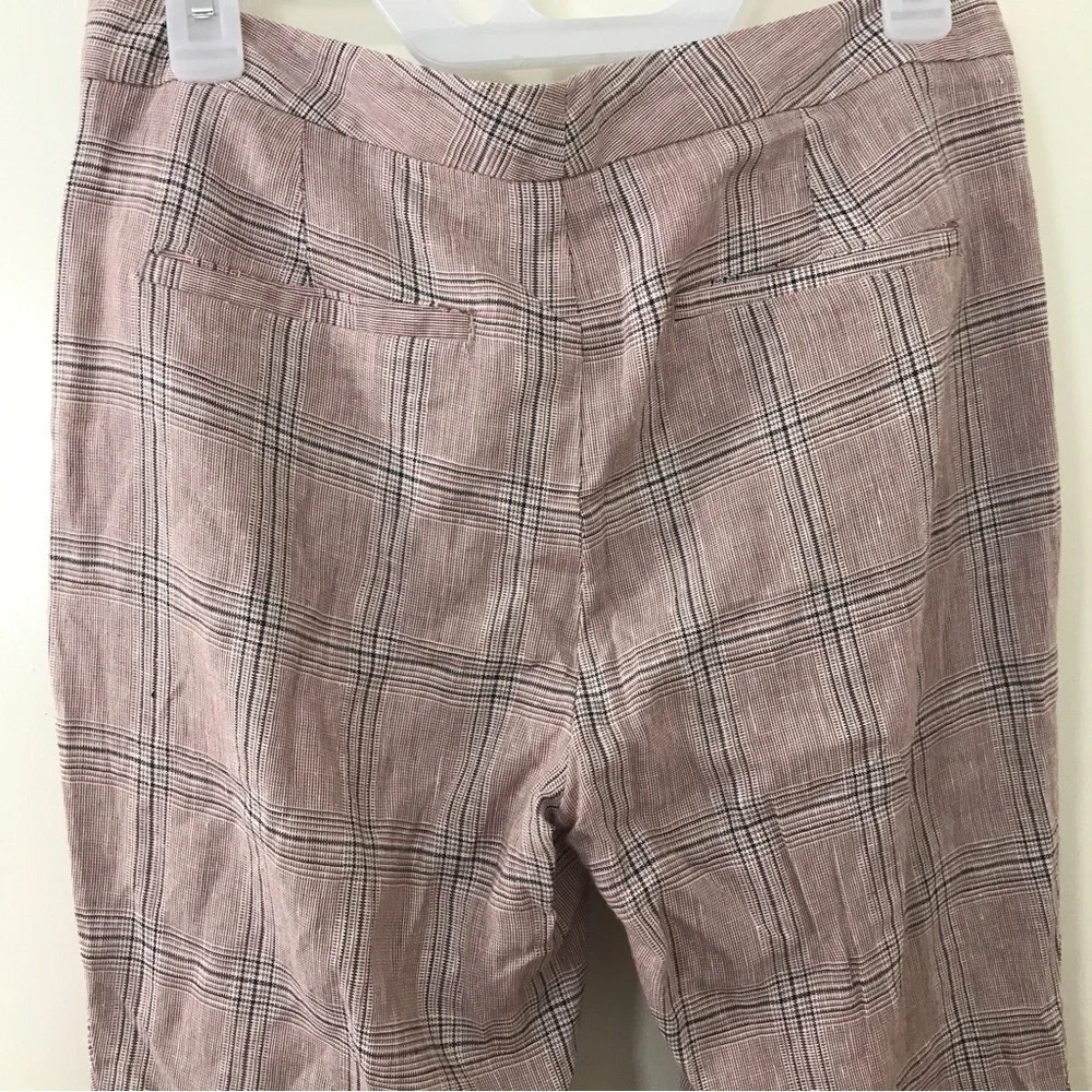 3/$15 Zara plaid linen blend trousers